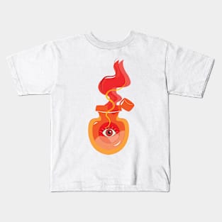 Orange Witch Eye Kids T-Shirt